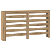 Vidaxl radiatorafdekking eiken 149 x 20 x 82 cm bewerkt hout - afbeelding 2