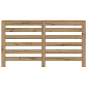 Vidaxl radiatorafdekking eiken 149 x 20 x 82 cm bewerkt hout - afbeelding 3
