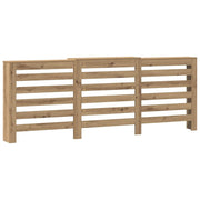 Vidaxl radiatorafdekking eiken 205 x 21,5 x 83,5 cm bewerkt hout - afbeelding 2