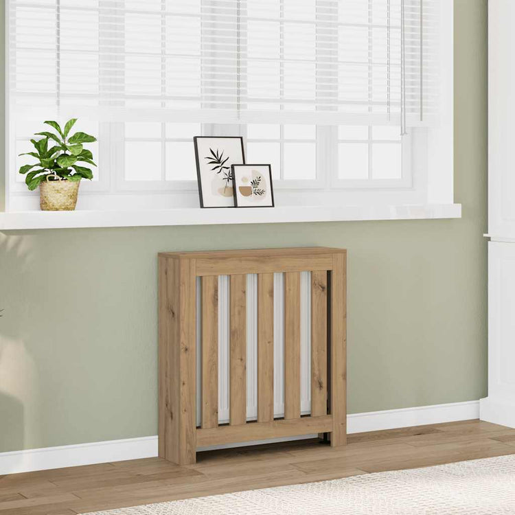 Vidaxl radiatorombouw 78x20x82 cm bewerkt hout artisanaal eikenkleur