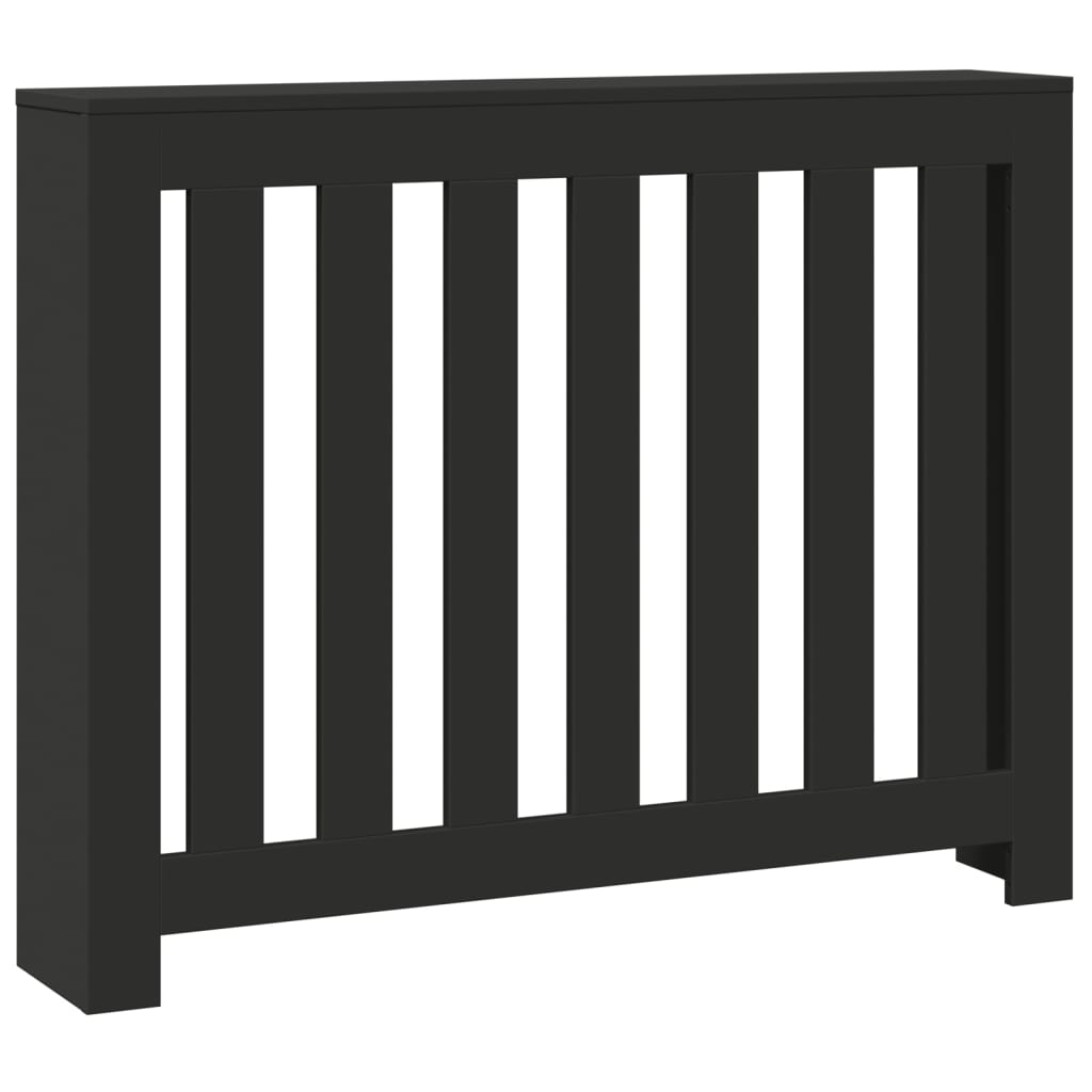 Vidaxl radiatorombouw 104x20x82 cm bewerkt hout zwart