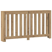 Vidaxl radiatorafdekking eiken 149 x 20 x 82 cm bewerkt hout - afbeelding 2