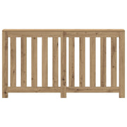 Vidaxl radiatorafdekking eiken 149 x 20 x 82 cm bewerkt hout - afbeelding 3