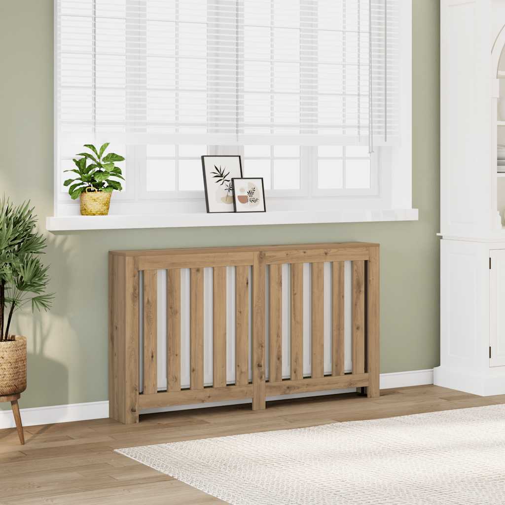 Vidaxl radiatorafdekking eiken 149 x 20 x 82 cm bewerkt hout