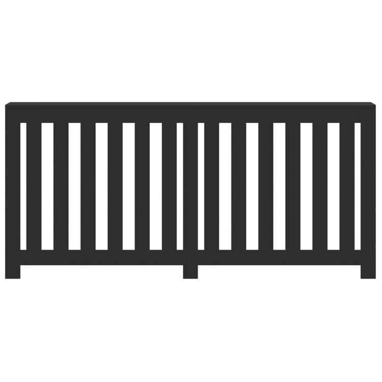 Vidaxl radiatorombouw 175x20x82 cm bewerkt hout zwart
