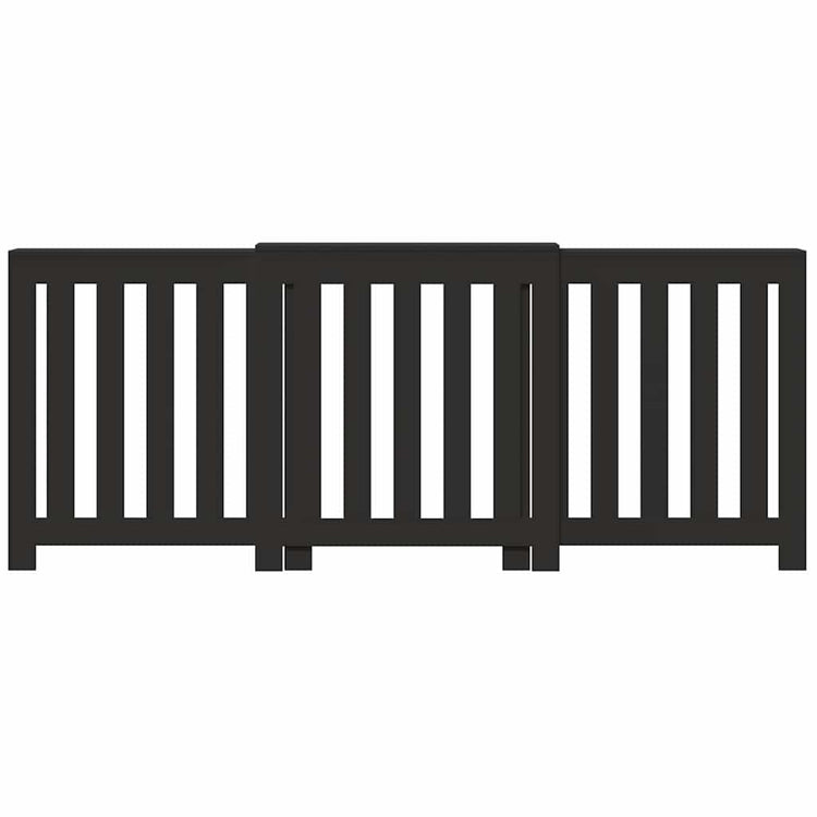 Vidaxl radiatorombouw 205x21,5x83,5 cm bewerkt hout zwart