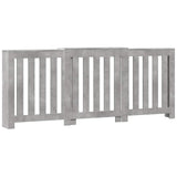 Vidaxl radiatorombouw 205x21,5x83,5 cm bewerkt hout betongrijs - afbeelding 2