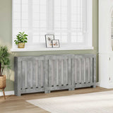 Vidaxl radiatorombouw 205x21,5x83,5 cm bewerkt hout betongrijs - afbeelding 1