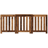 Vidaxl radiatorombouw 205x21,5x83,5 cm bewerkt hout oud hout - afbeelding 3