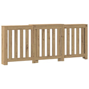 Vidaxl radiatorafdekking eiken 205 x 21,5 x 83,5 cm bewerkt hout - afbeelding 2