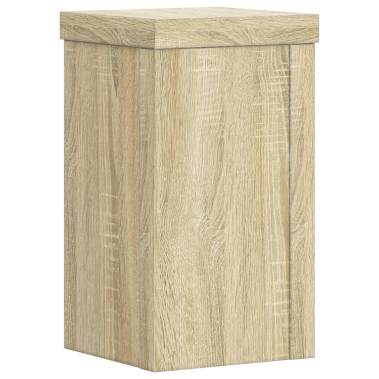 Vidaxl plantenstandaards 2 st 10x10x18 cm bewerkt hout sonoma eiken