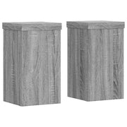 Vidaxl plantenstandaards 2 st 10x10x18 cm bewerkt hout grijs sonoma - afbeelding 2