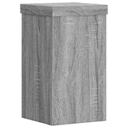 Vidaxl plantenstandaards 2 st 10x10x18 cm bewerkt hout grijs sonoma - afbeelding 3