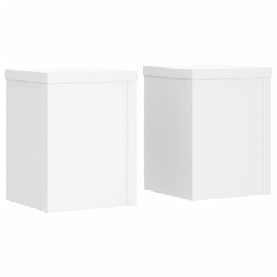 Vidaxl plantenstandaards 2 st 15x15x20 cm bewerkt hout wit