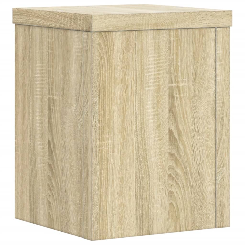 Vidaxl plantenstandaards 2 st 15x15x20 cm bewerkt hout sonoma eiken