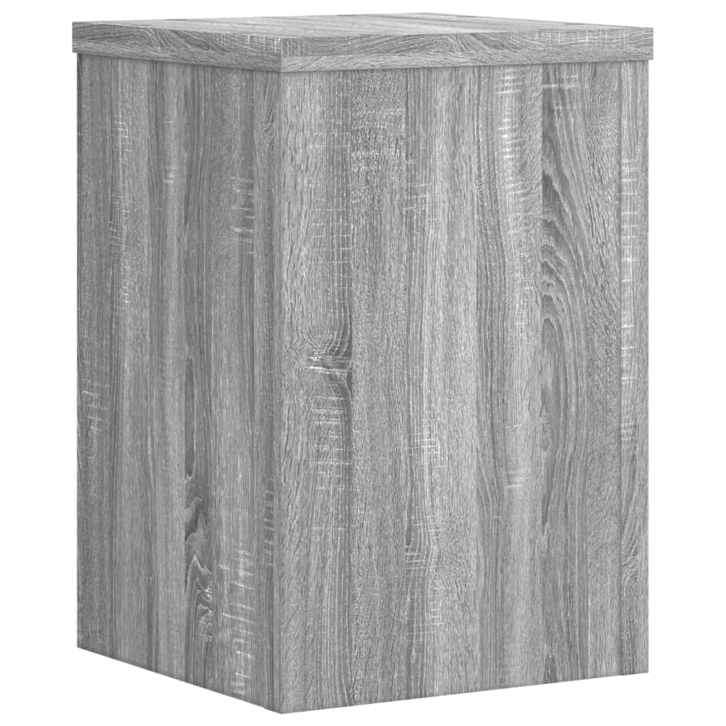Vidaxl plantenstandaards 2 st 20x20x30 cm bewerkt hout grijs sonoma