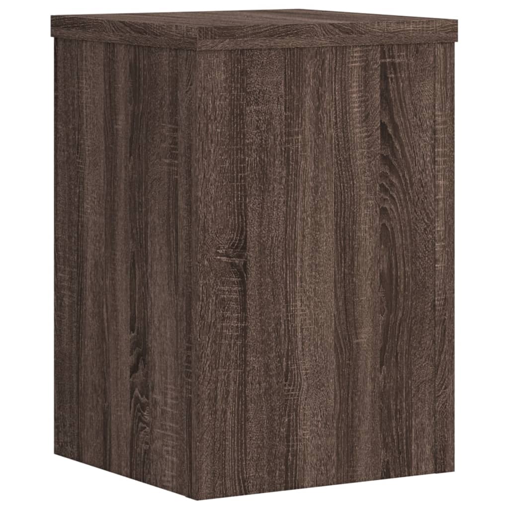 Vidaxl plantenstandaards 2 st 20x20x30 cm bewerkt hout bruin eiken