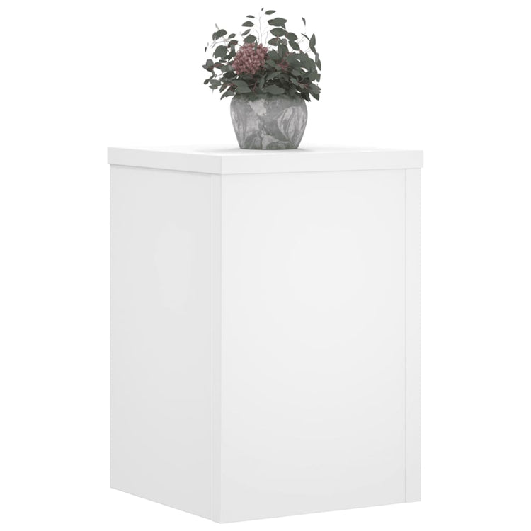 Vidaxl plantenstandaards 2 st 25x25x35 cm bewerkt hout wit