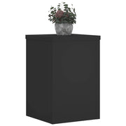 Vidaxl plantenstandaards 2 st 25x25x35 cm bewerkt hout zwart - afbeelding 3