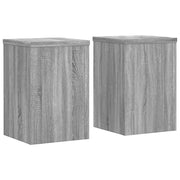 Vidaxl plantenstandaards 2 st 25x25x35 cm bewerkt hout grijs sonoma - afbeelding 2
