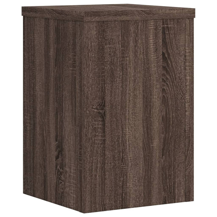 Vidaxl plantenstandaards 2 st 25x25x35 cm bewerkt hout bruin eiken