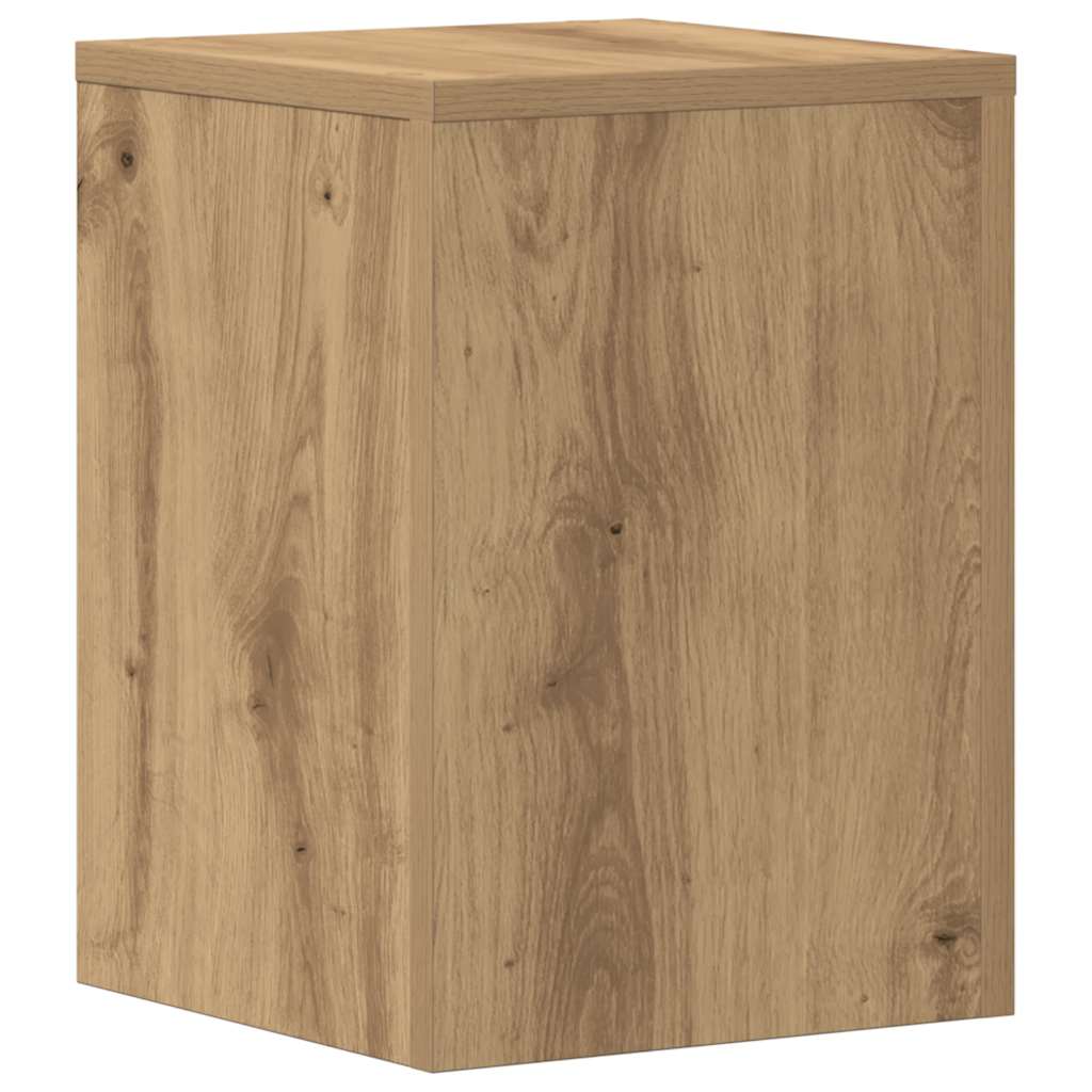 Vidaxl plantenstandaards 2 st 25x25x35 cm hout artisanaal eiken