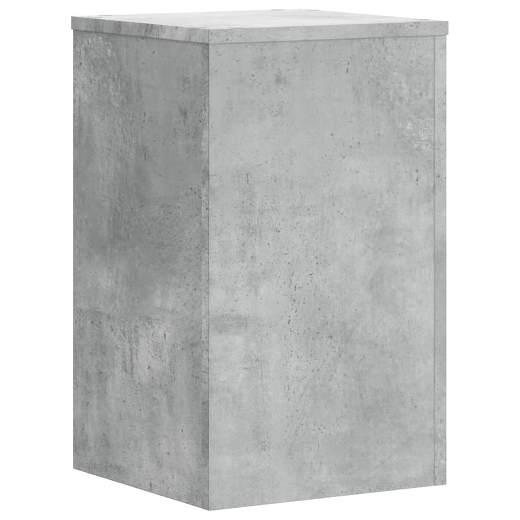 Vidaxl plantenstandaards 2 st 30x30x50 cm bewerkt hout betongrijs