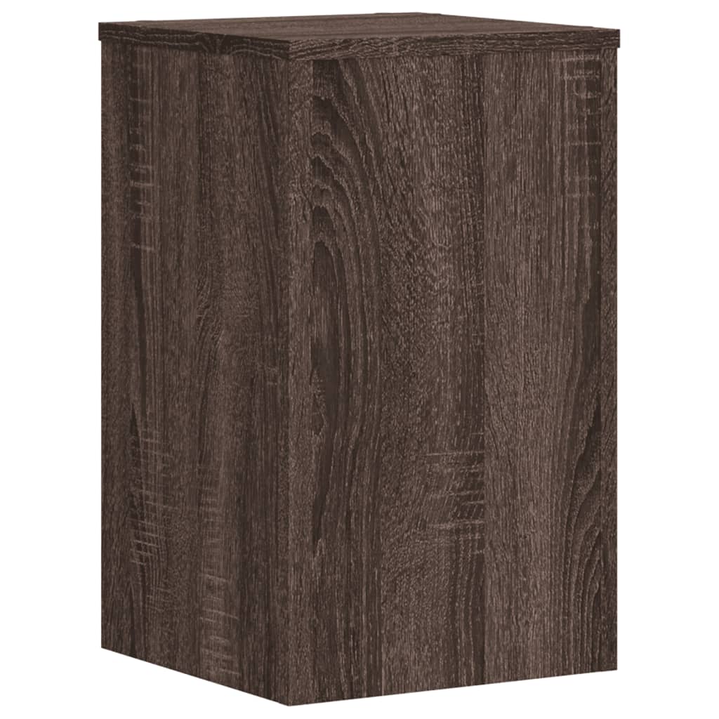 Vidaxl plantenstandaards 2 st 30x30x50 cm bewerkt hout bruin eiken