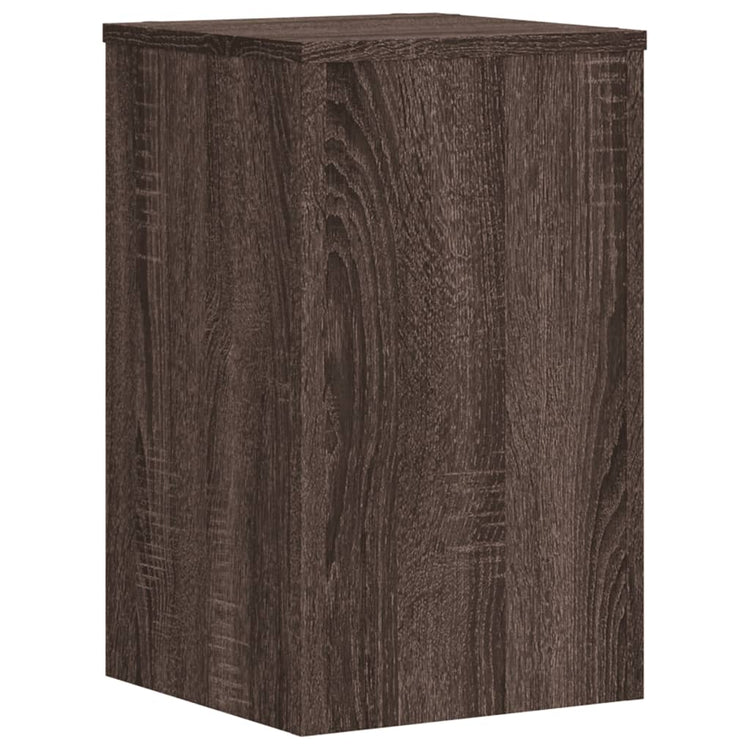 Vidaxl plantenstandaards 2 st 30x30x50 cm bewerkt hout bruin eiken