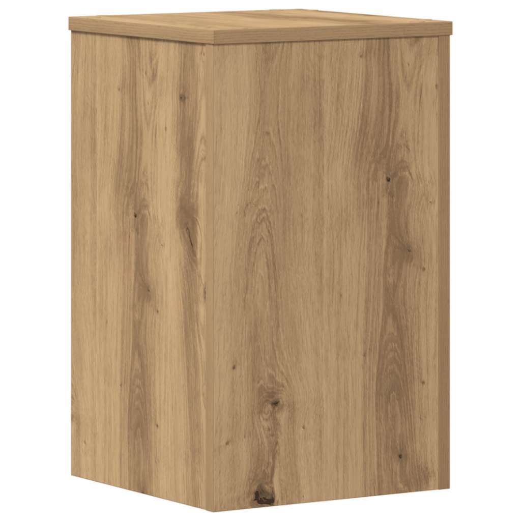 Vidaxl plantenstandaards 2 st 30x30x50 cm hout artisanaal eiken