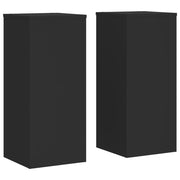 Vidaxl plantenstandaards 2 st 30x30x70 cm bewerkt hout zwart - afbeelding 2