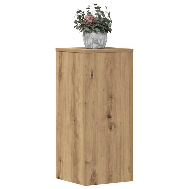 Vidaxl plantenstandaards 2 st 30x30x70 cm hout artisanaal eiken