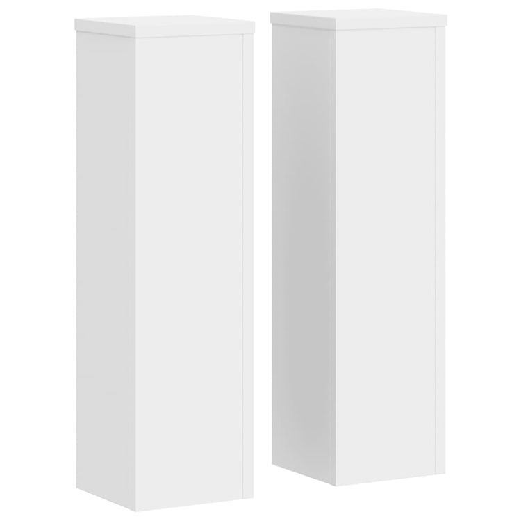 Vidaxl plantenstandaards 2 st 17x17x60 cm bewerkt hout wit