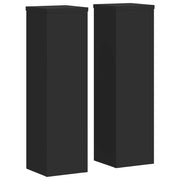 Vidaxl plantenstandaards 2 st 17x17x60 cm bewerkt hout zwart - afbeelding 2