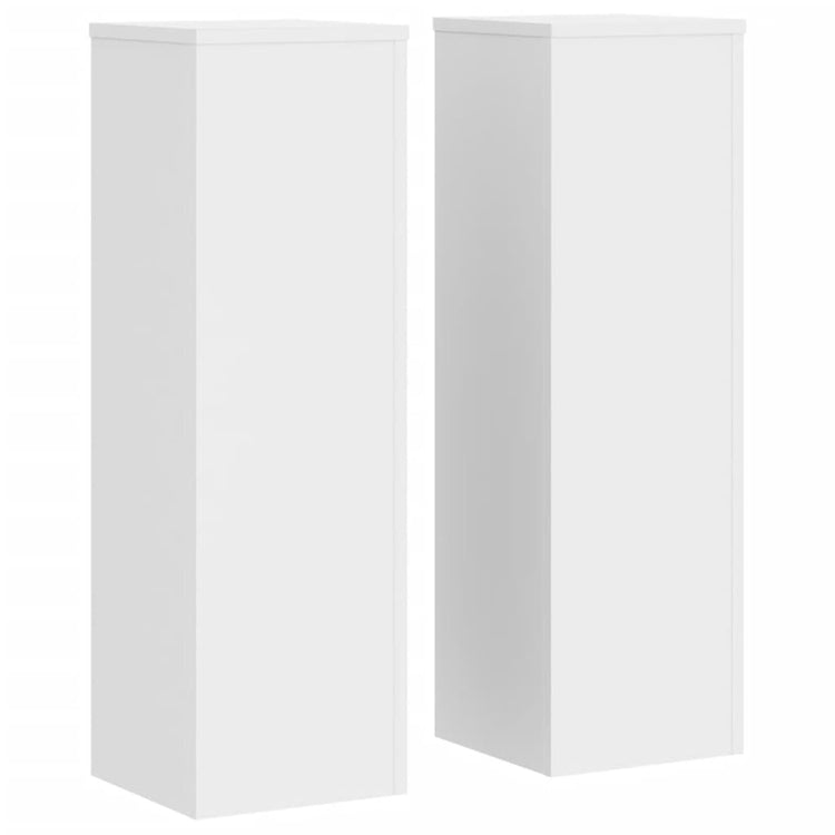 Vidaxl plantenstandaards 2 st 25x25x80 cm bewerkt hout wit