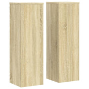 Vidaxl plantenstandaards 2 st 25x25x80 cm bewerkt hout sonoma eiken - afbeelding 2