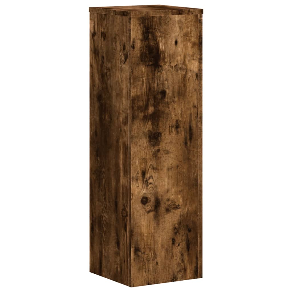 Vidaxl plantenstandaards 2 st 25x25x80 cm bewerkt hout gerookt eiken