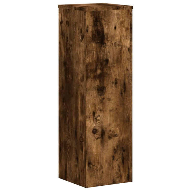 Vidaxl plantenstandaards 2 st 25x25x80 cm bewerkt hout gerookt eiken