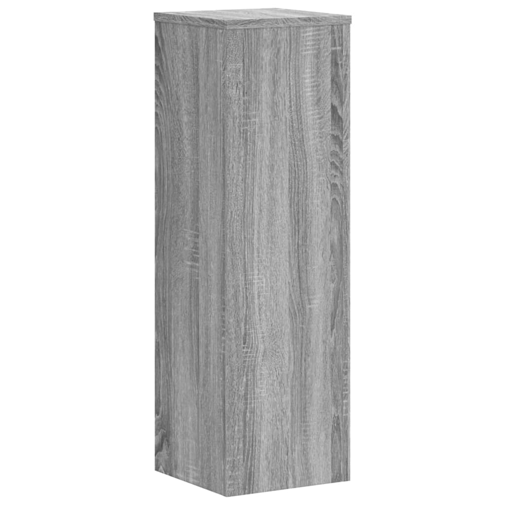 Vidaxl plantenstandaards 2 st 25x25x80 cm bewerkt hout grijs sonoma