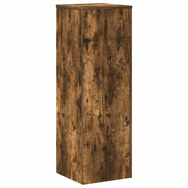 Vidaxl plantenstandaard 33x33x100 cm bewerkt hout gerookt eikenkleurig