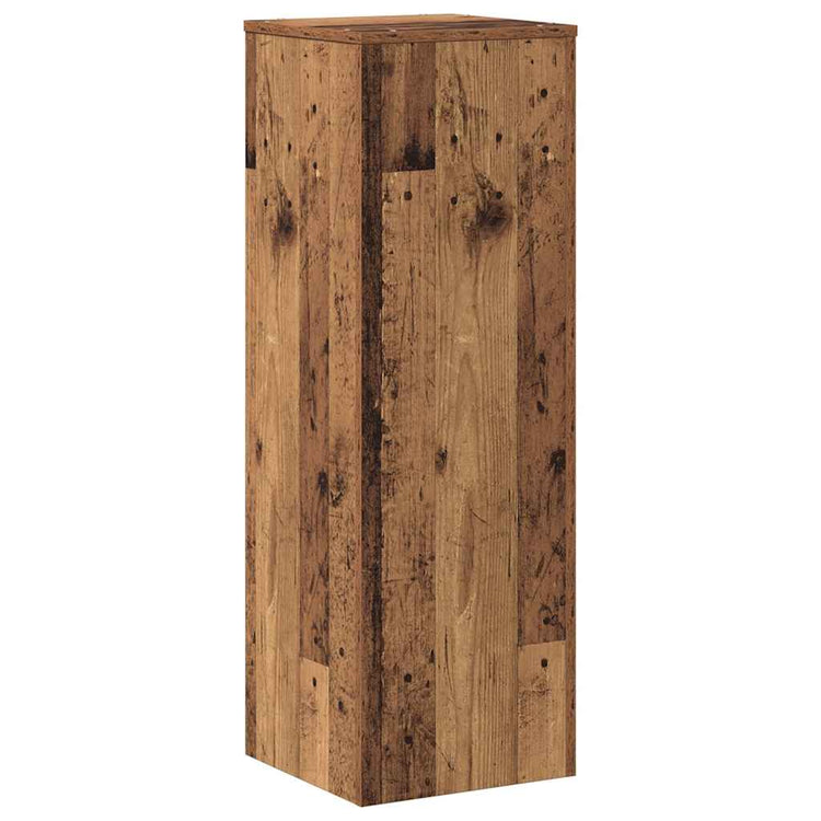 Vidaxl plantenstandaard 33x33x100 cm bewerkt hout oud houtkleurig