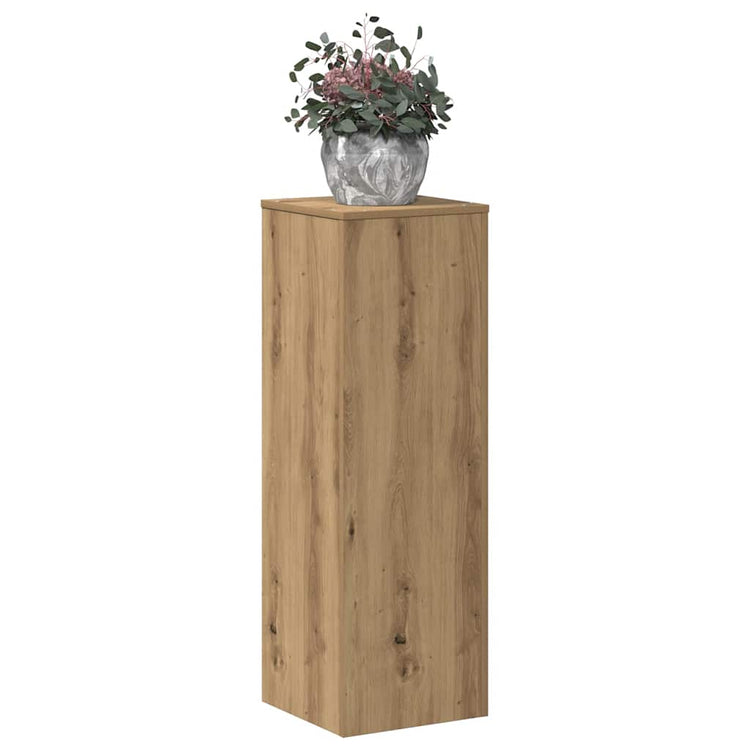 Vidaxl plantenstandaard 33x33x100 cm bewerkt hout artisanaal eiken