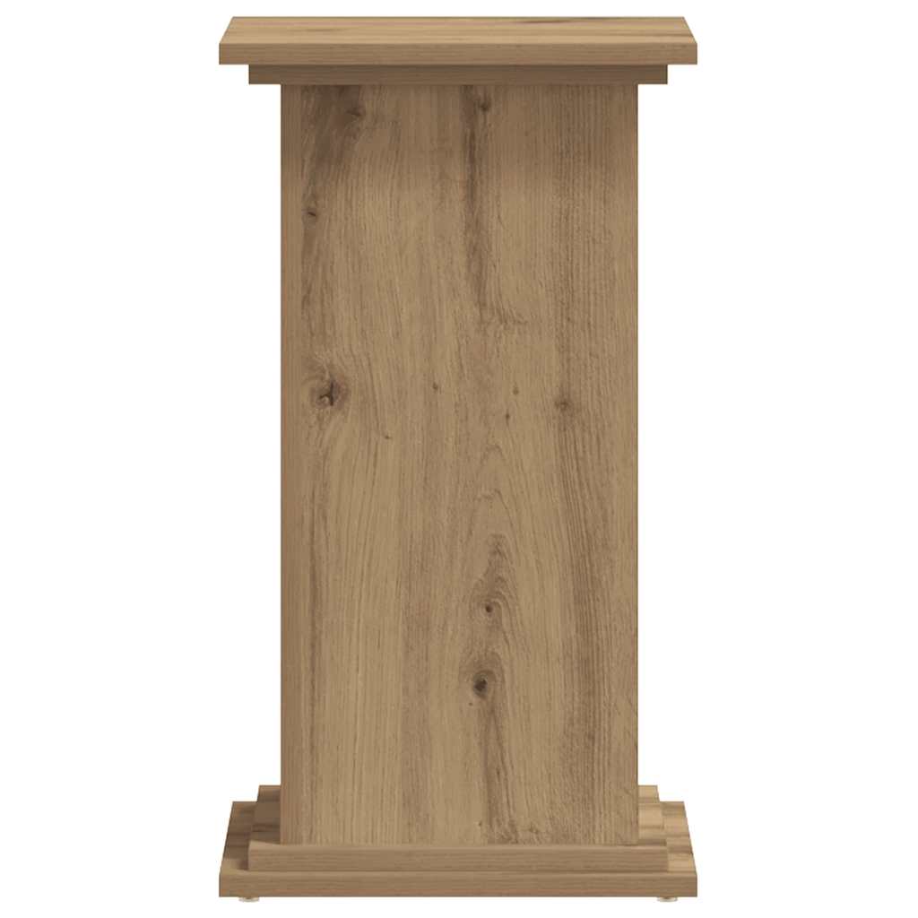 Vidaxl plantenstandaard 33x33x60 cm bewerkt hout artisanaal eiken