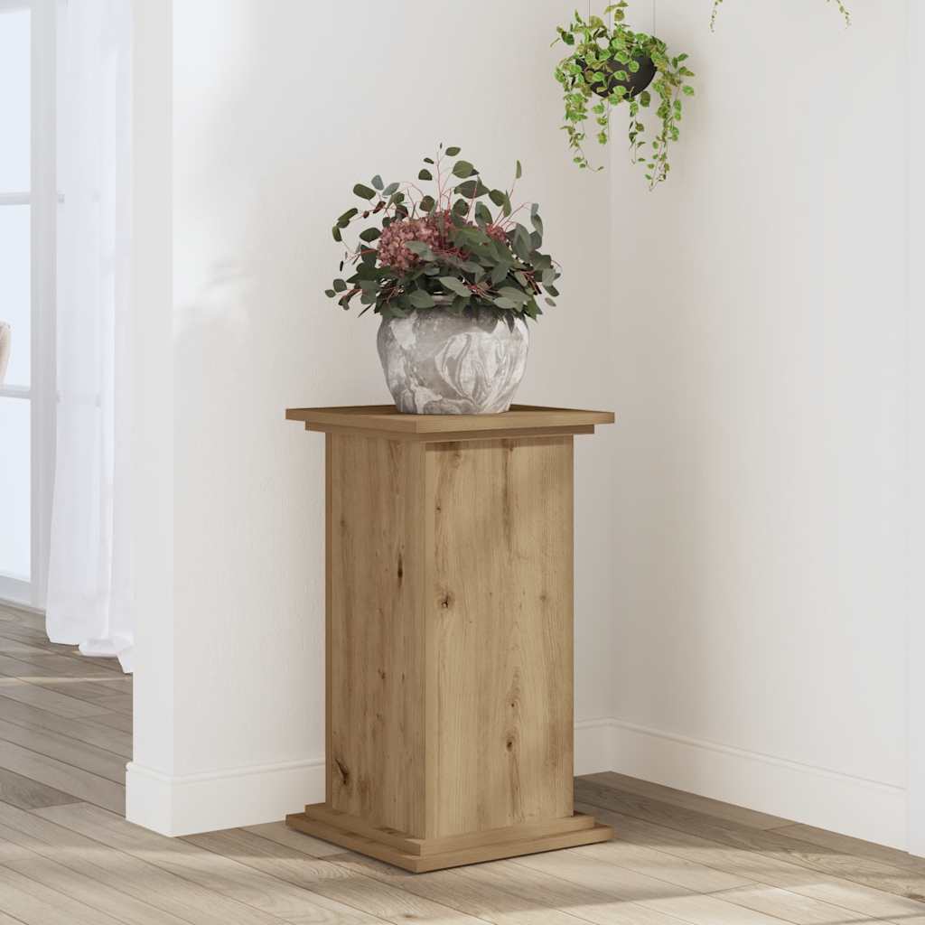 Vidaxl plantenstandaard eiken 33 x 33 x 60 cm bewerkt hout