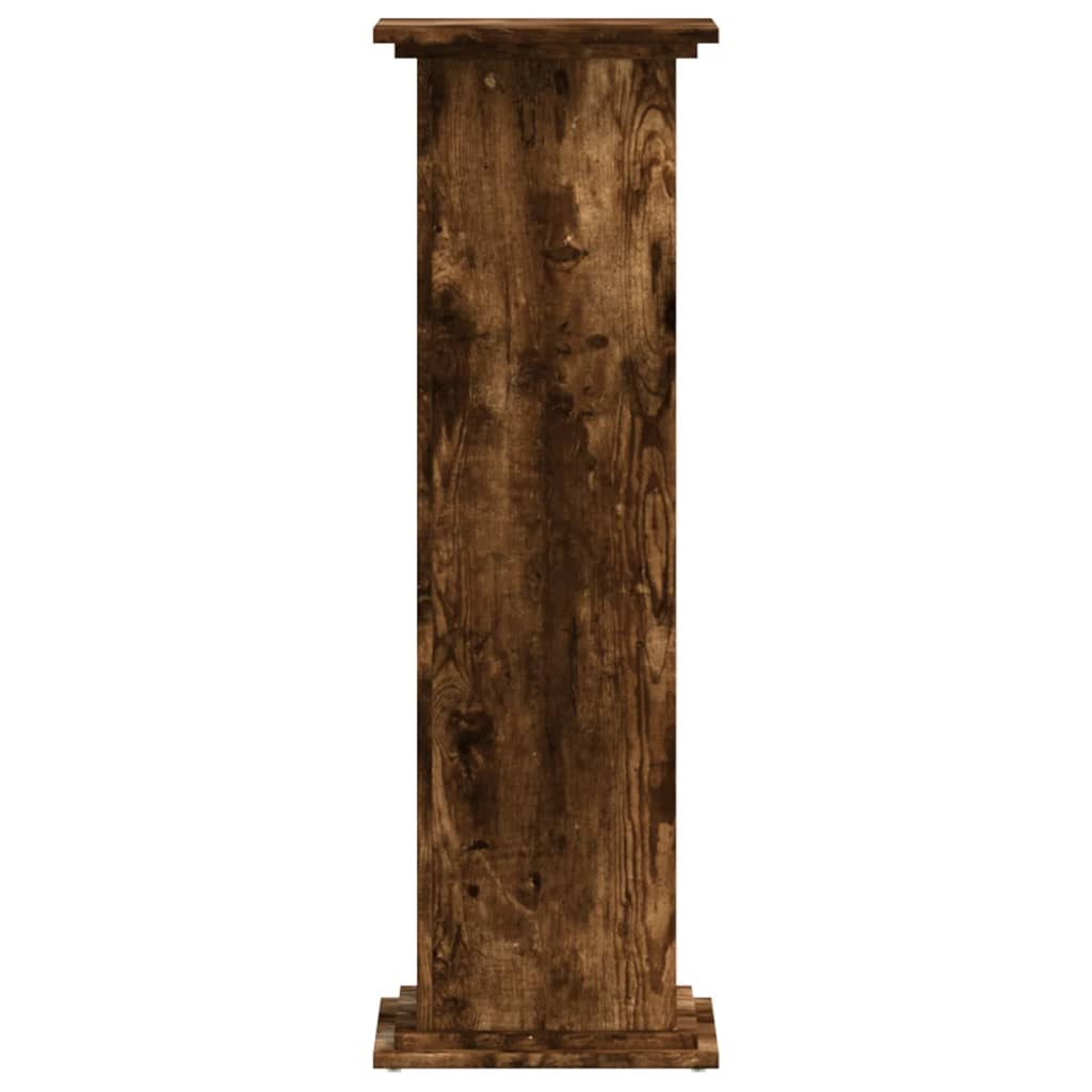 Vidaxl plantenstandaard 33x33x100 cm bewerkt hout gerookt eikenkleurig