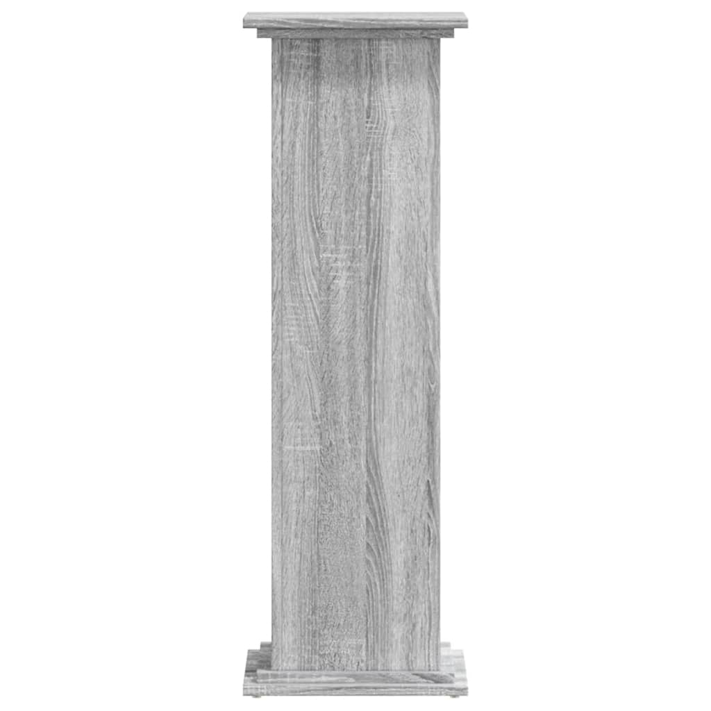 Vidaxl plantenstandaard 33x33x100 cm bewerkt hout grijs sonoma eiken
