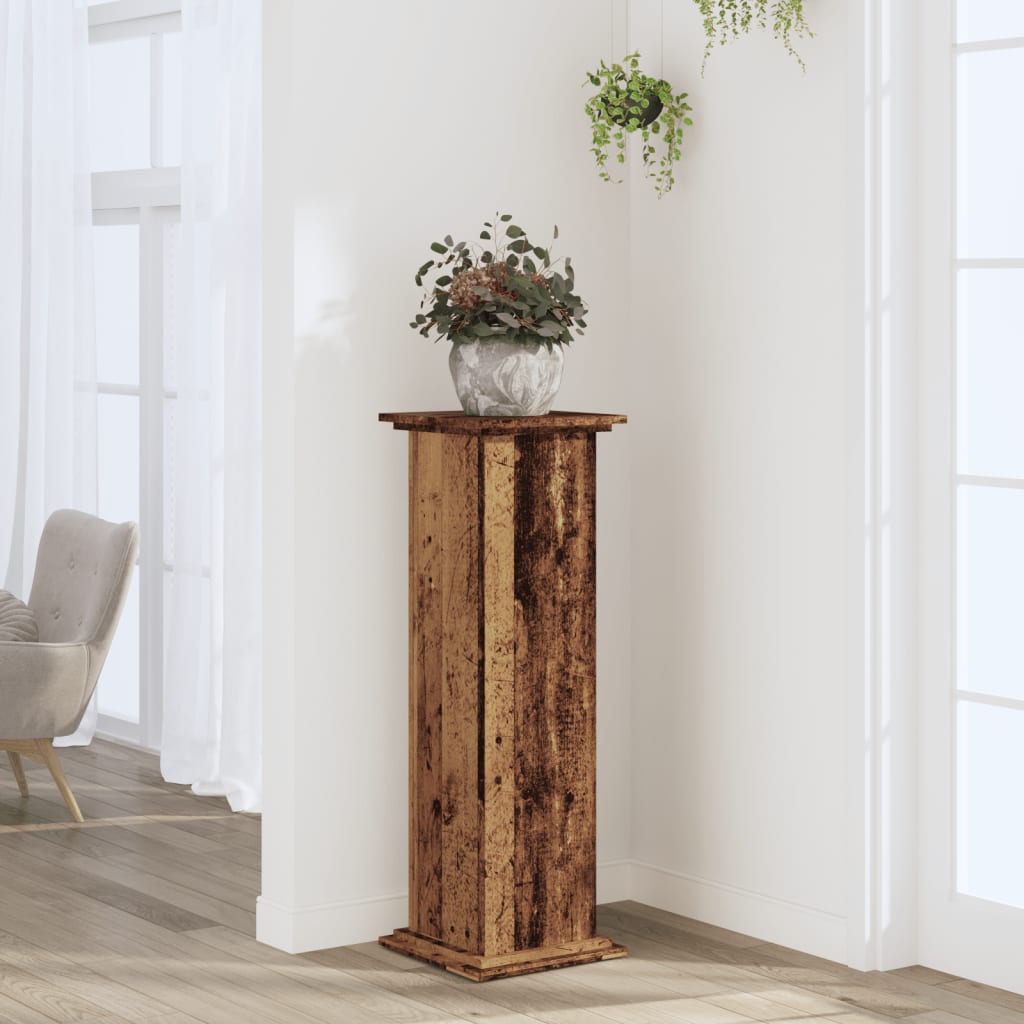 Vidaxl plantenstandaard oud hout 33 x 33 x 100 cm bewerkt hout