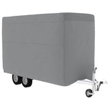 Vidaxl paardentrailerhoes 396x178x250 cm vliesvlies grijs - afbeelding 2