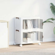 Vidaxl opbergbox stapelbaar met wielen 2-laags 28 l 48,5x29,5x59,5 cm - afbeelding 3