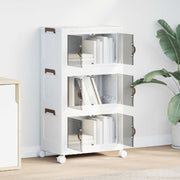 Vidaxl opbergbox stapelbaar met wielen 3-laags 28 l 48,5x29,5x86 cm - afbeelding 3